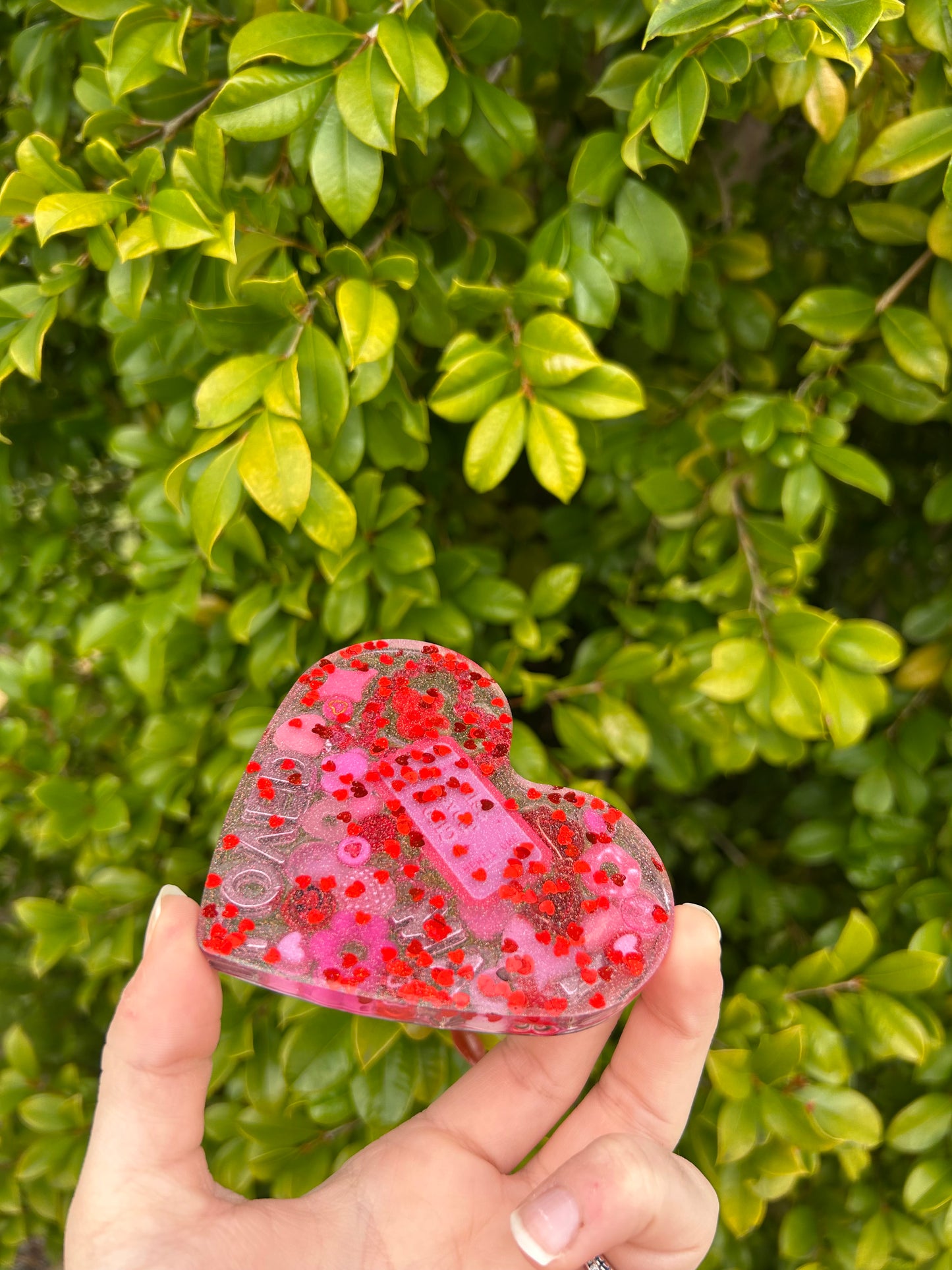 ‘I AM LOVED’ Affirmation Heart Trinket | Design 2