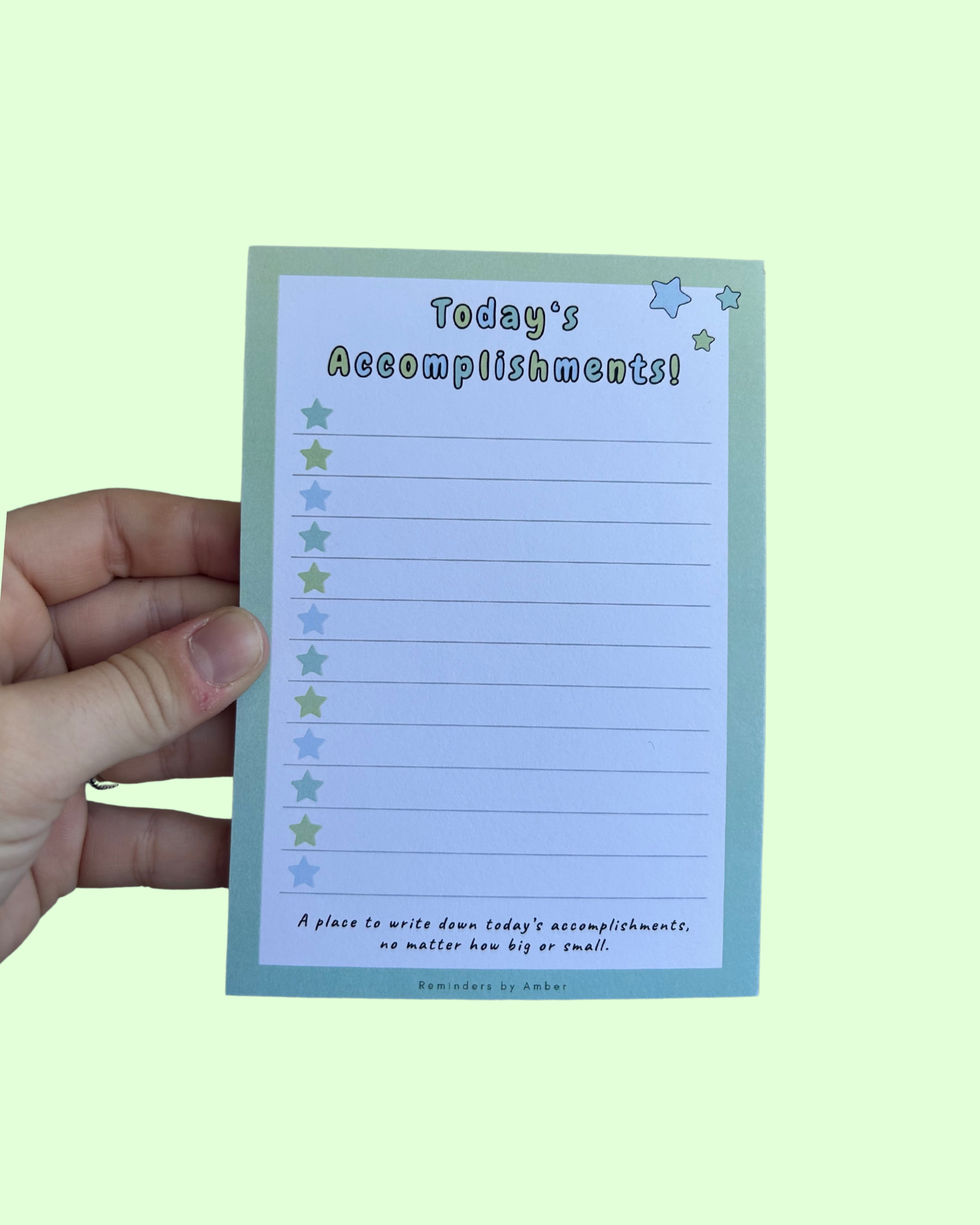 Today's Accomplishments Notepad