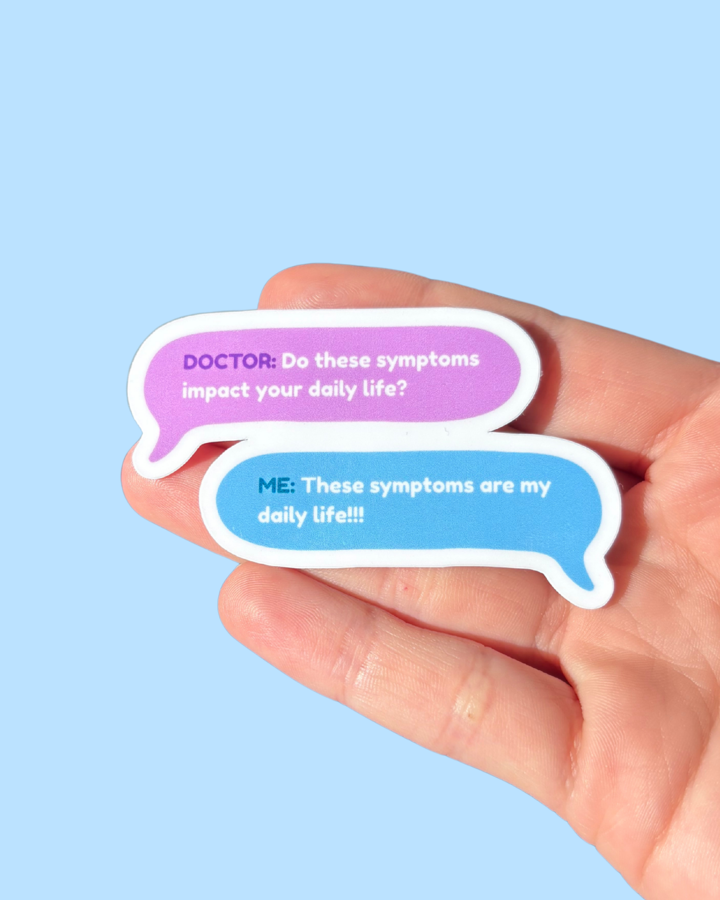 Daily Symptoms Text Message Sticker