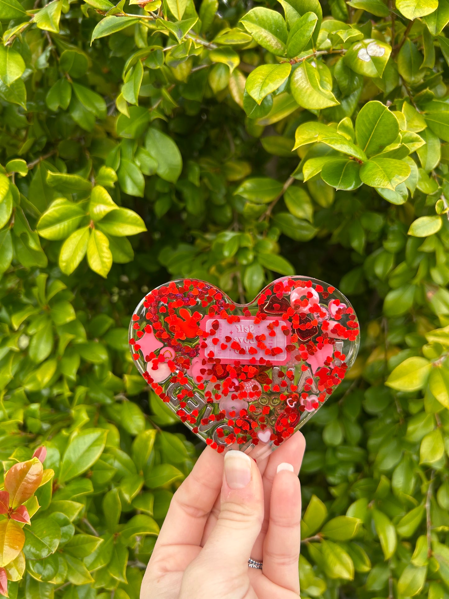 ‘I AM LOVED’ Affirmation Heart Trinket | Design 1