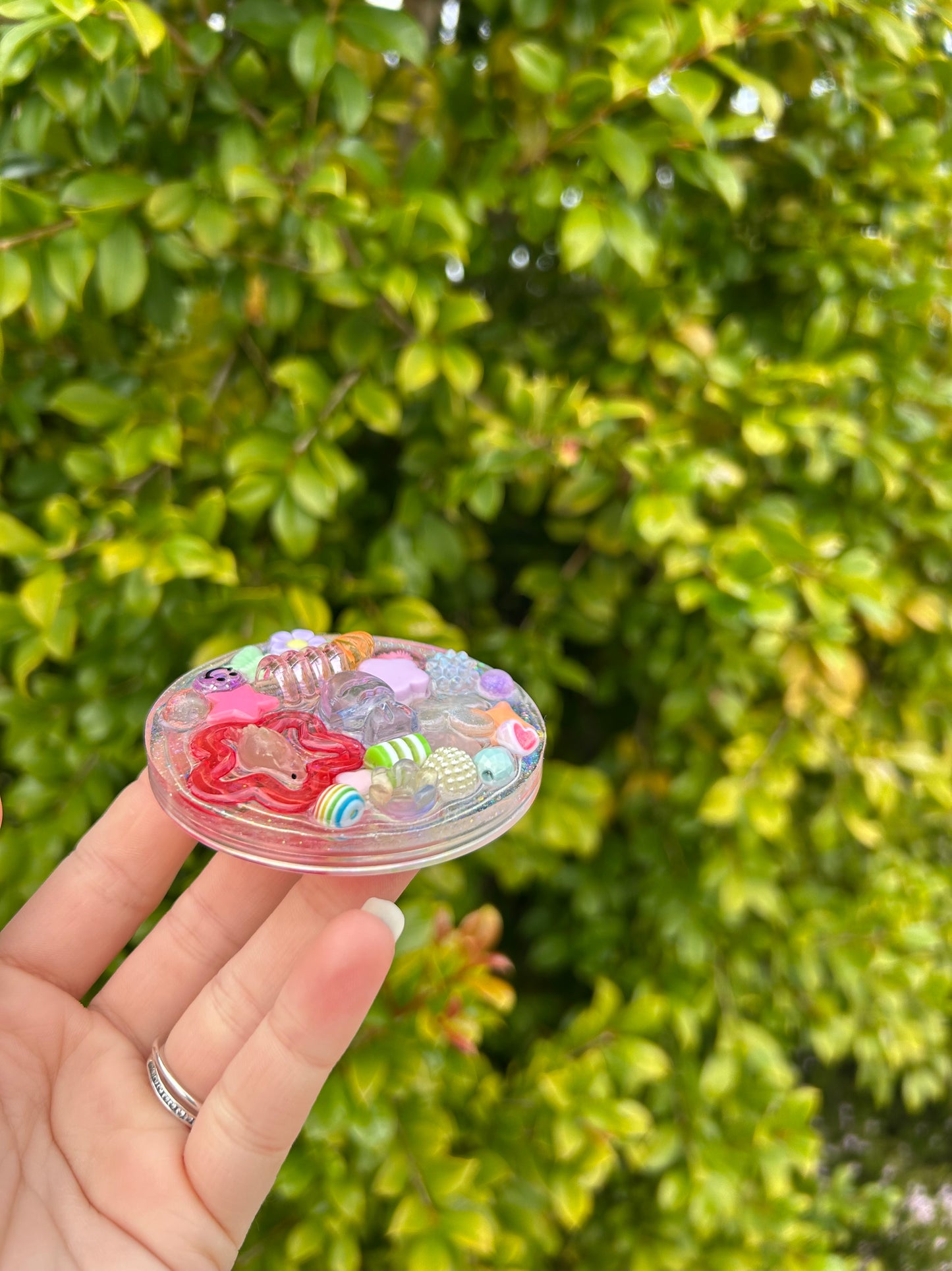 Rainbow Glimmers Large Spiral Trinket | Design 1