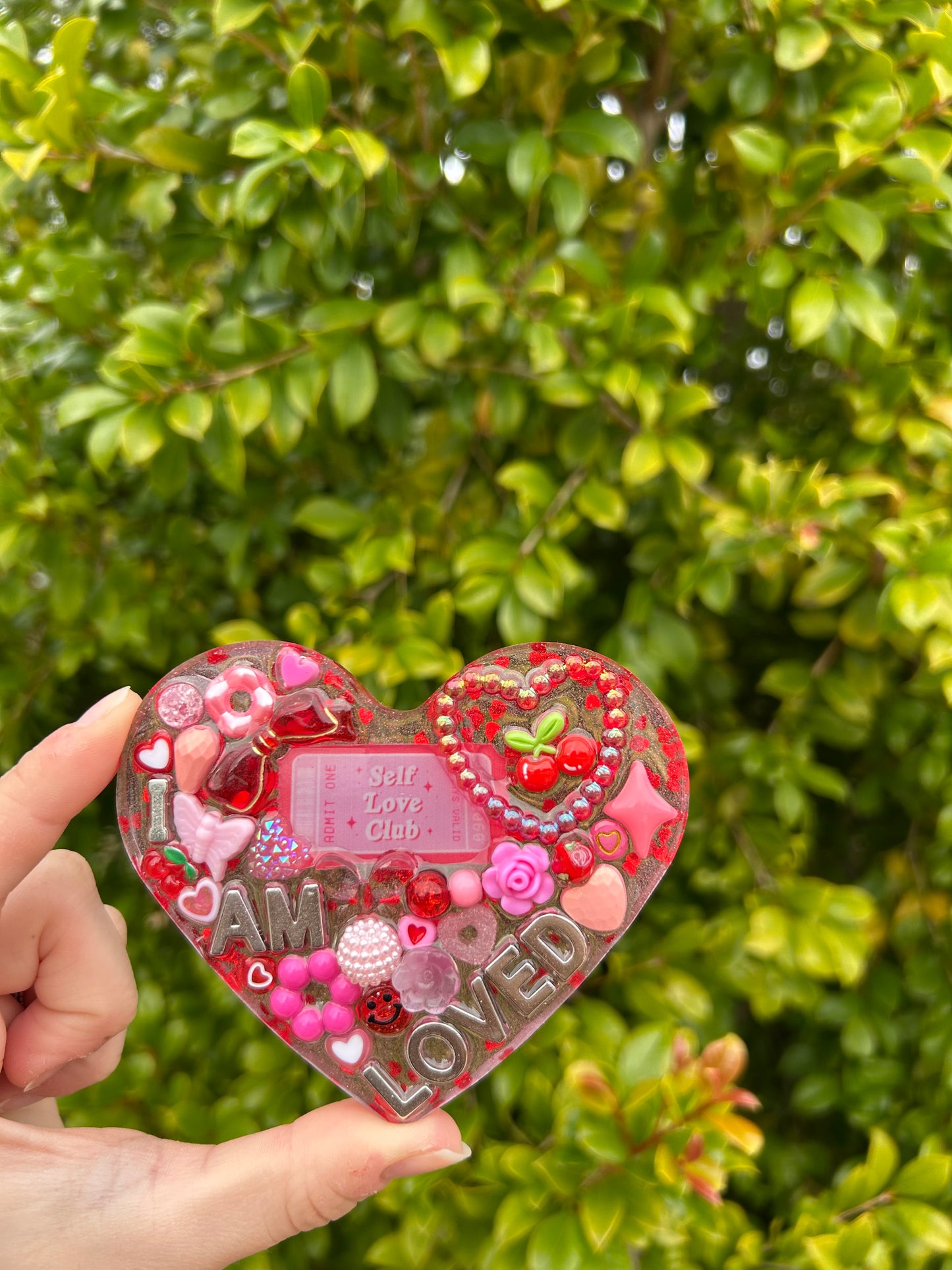‘I AM LOVED’ Affirmation Heart Trinket | Design 2