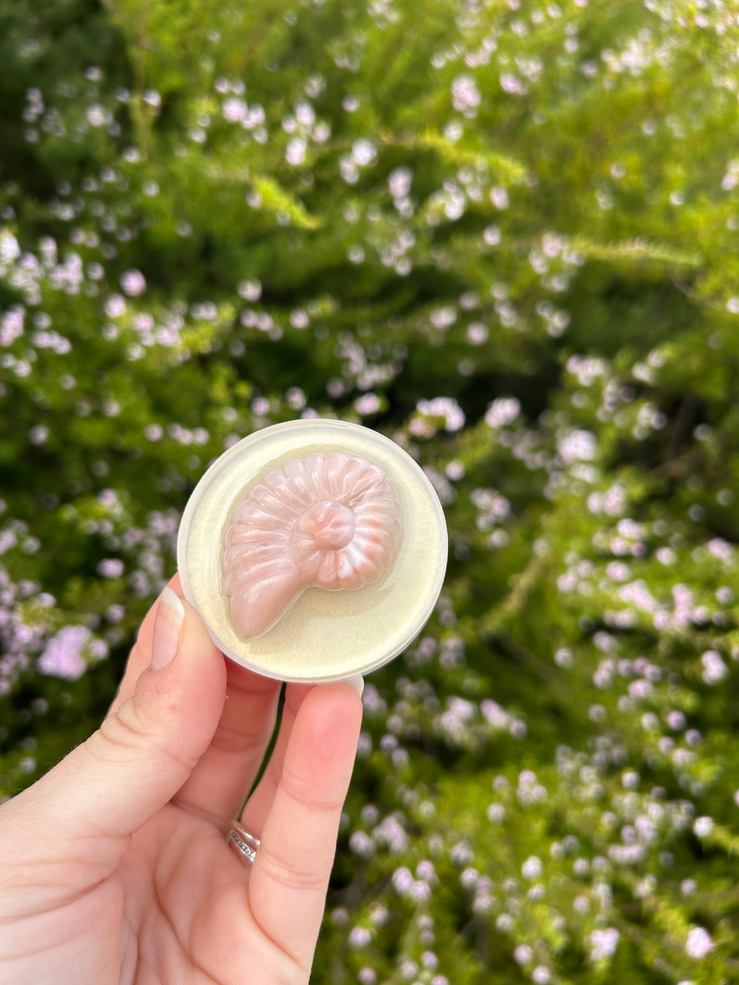 Pearlescent Seashell Small Circle Trinket | Design 2