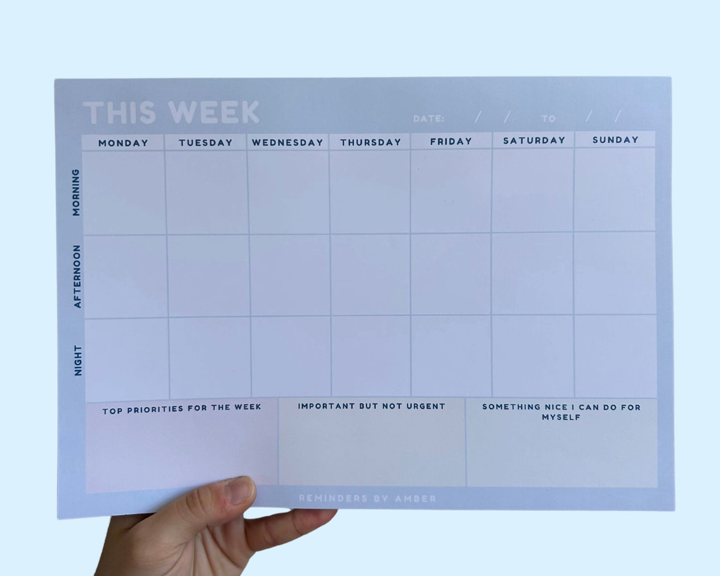 Weekly Planner Notepad