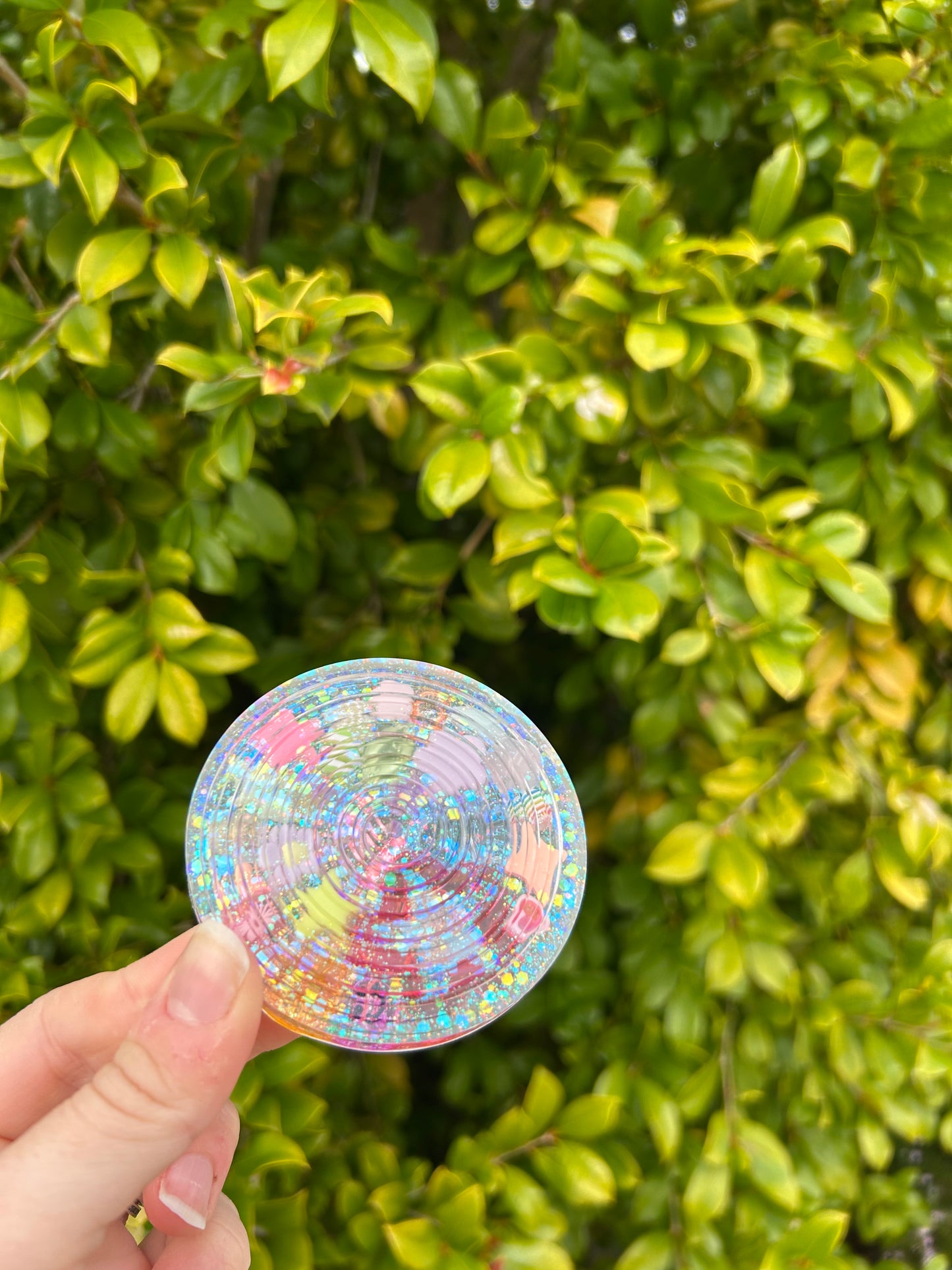 Rainbow Glimmers Large Spiral Trinket | Design 2