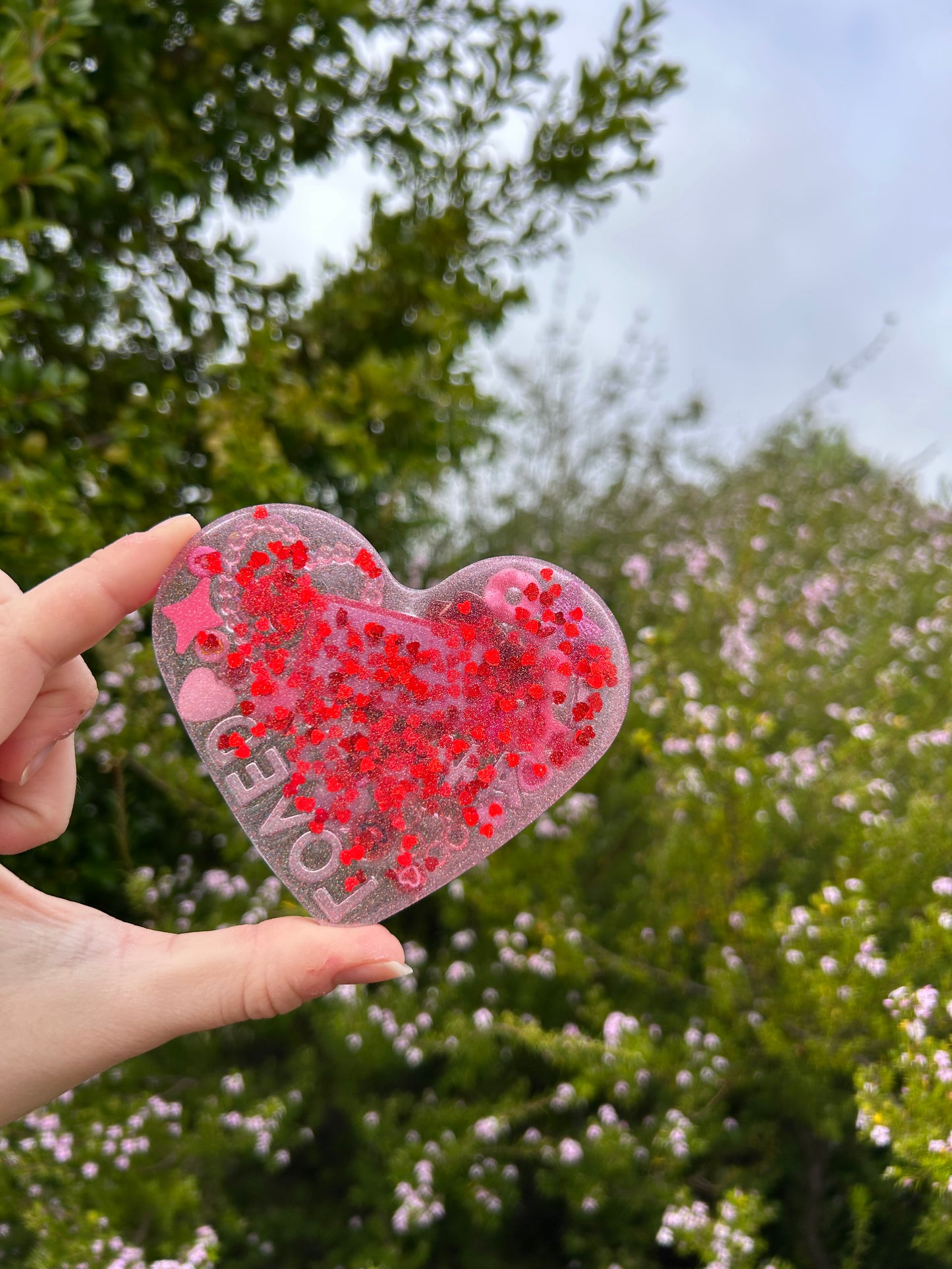 ‘I AM LOVED’ Affirmation Heart Trinket | Design 3