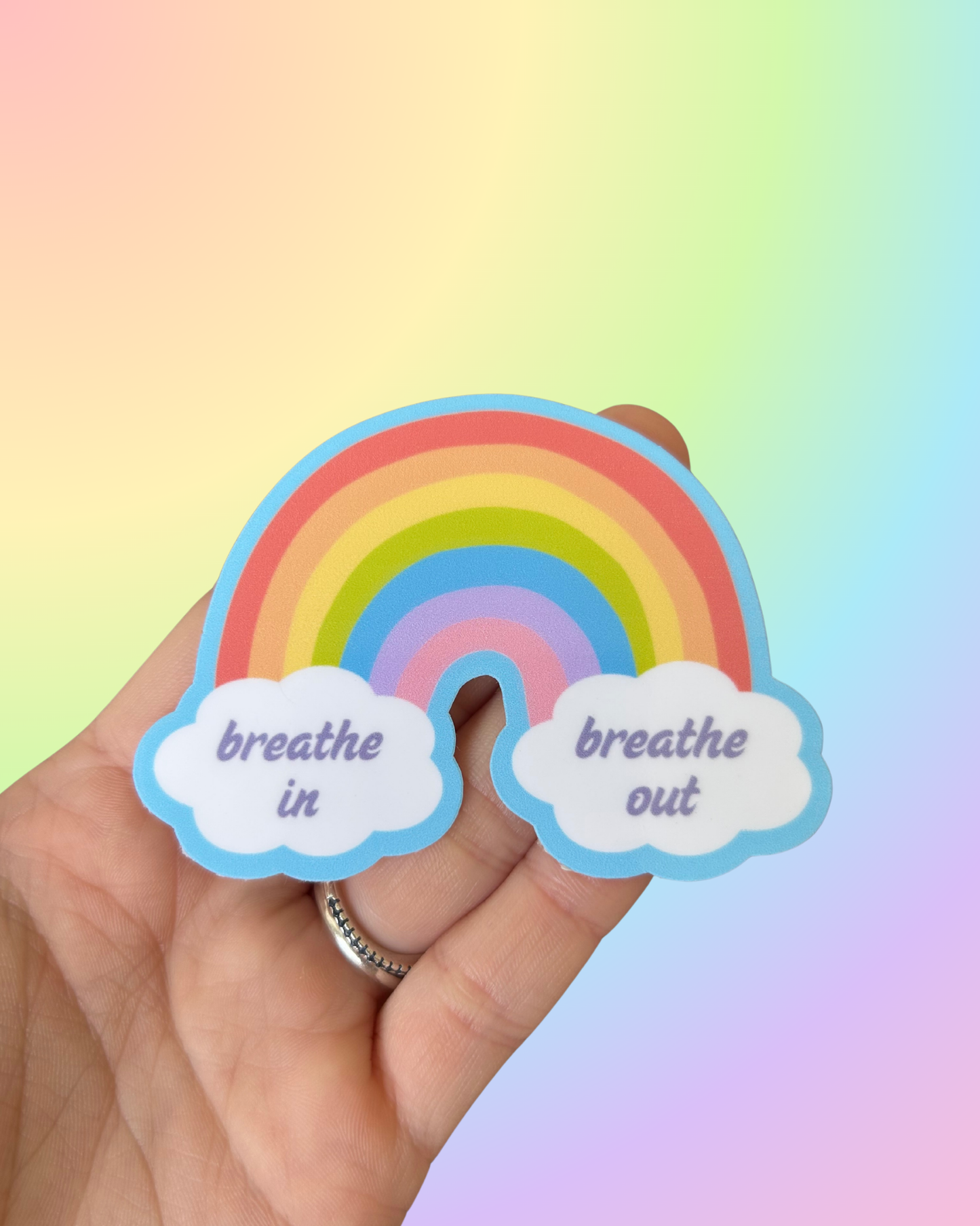 Rainbow Trace & Breathe Sticker