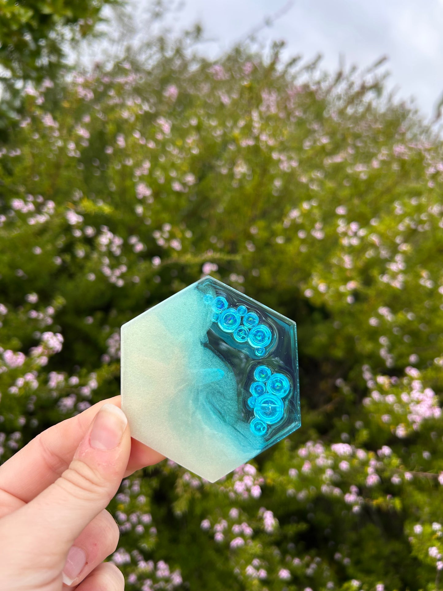 Starfish & Bubbles Hexagon Trinket