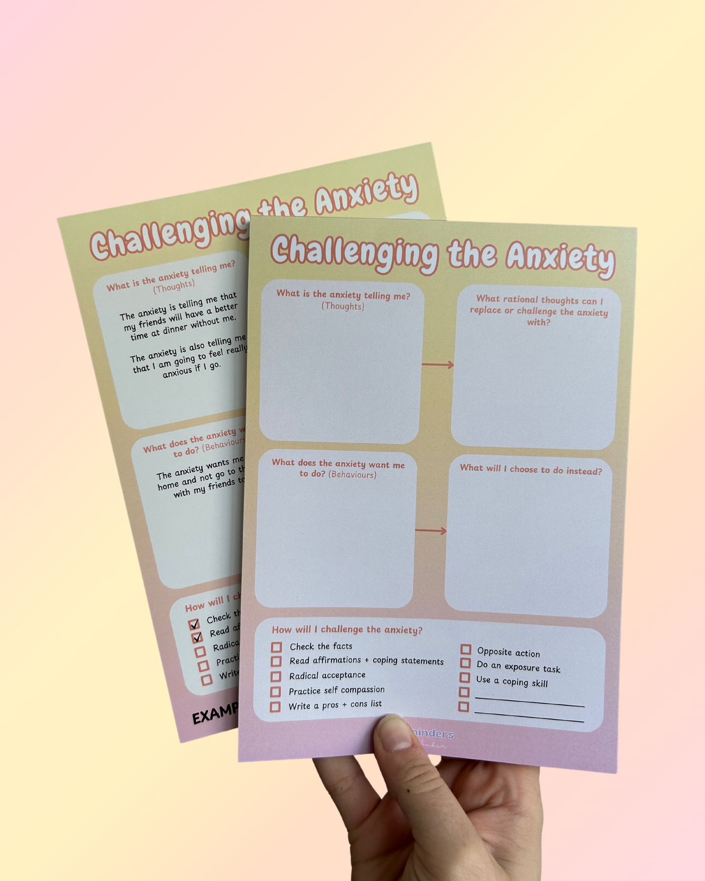 Challenging the Anxiety Notepad