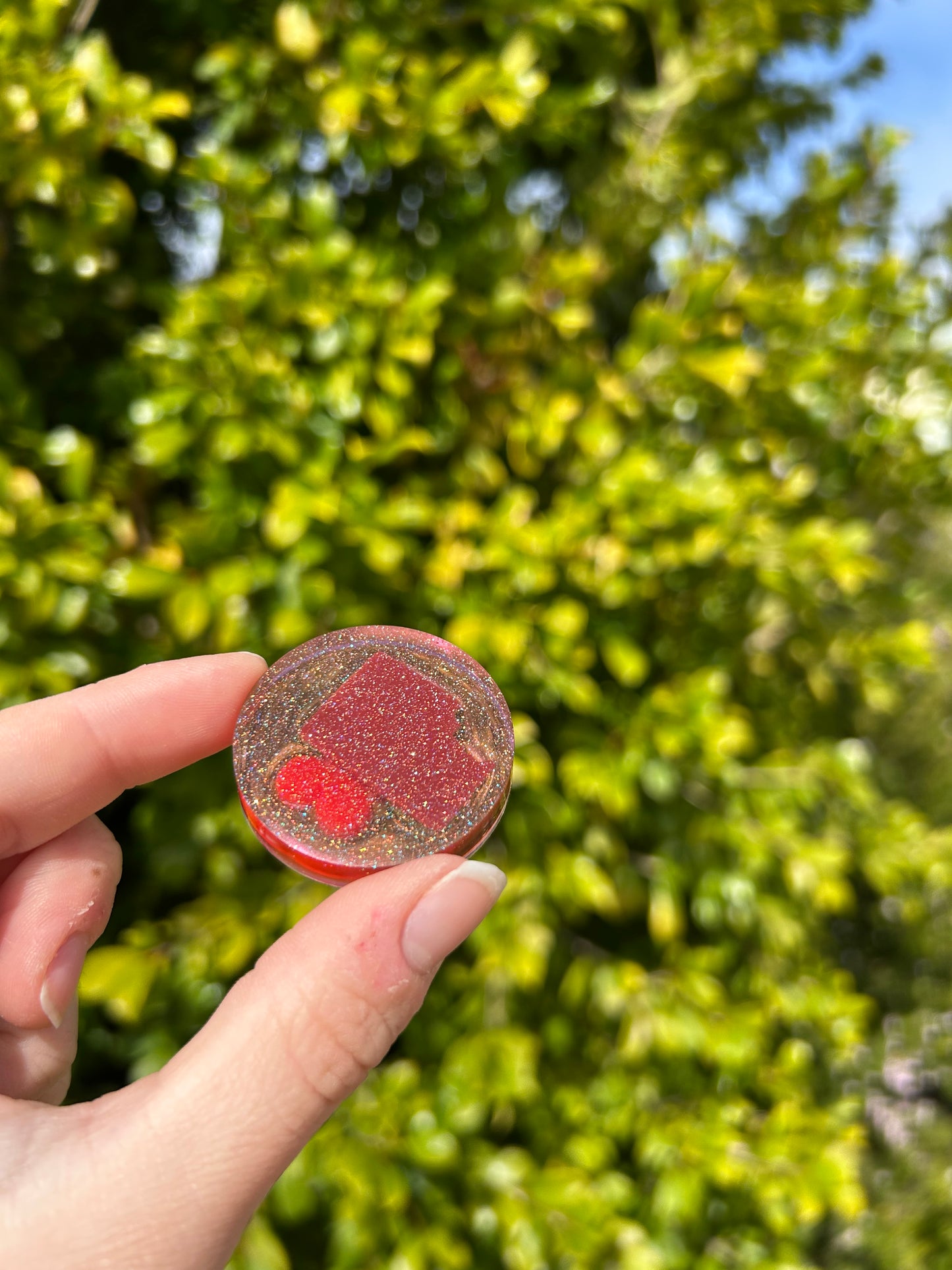 Cherry Chocolate Micro Circle Trinket