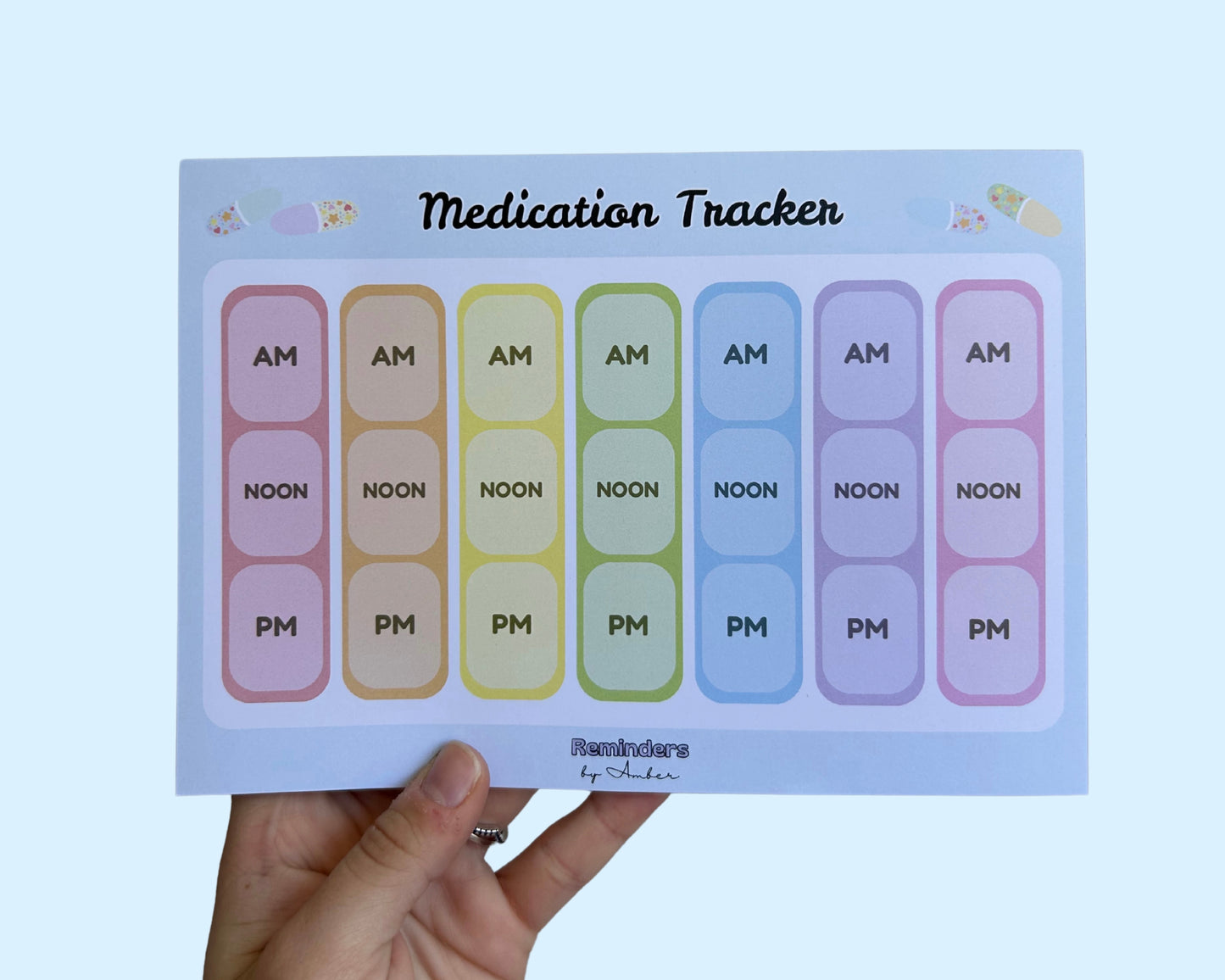 Weekly Medication Tracker Notepad