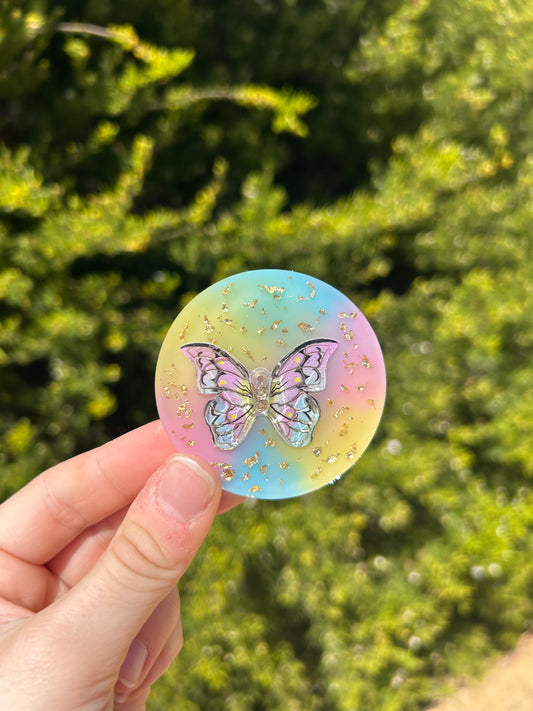 Rainbow Butterfly Small Circle Trinket | 6