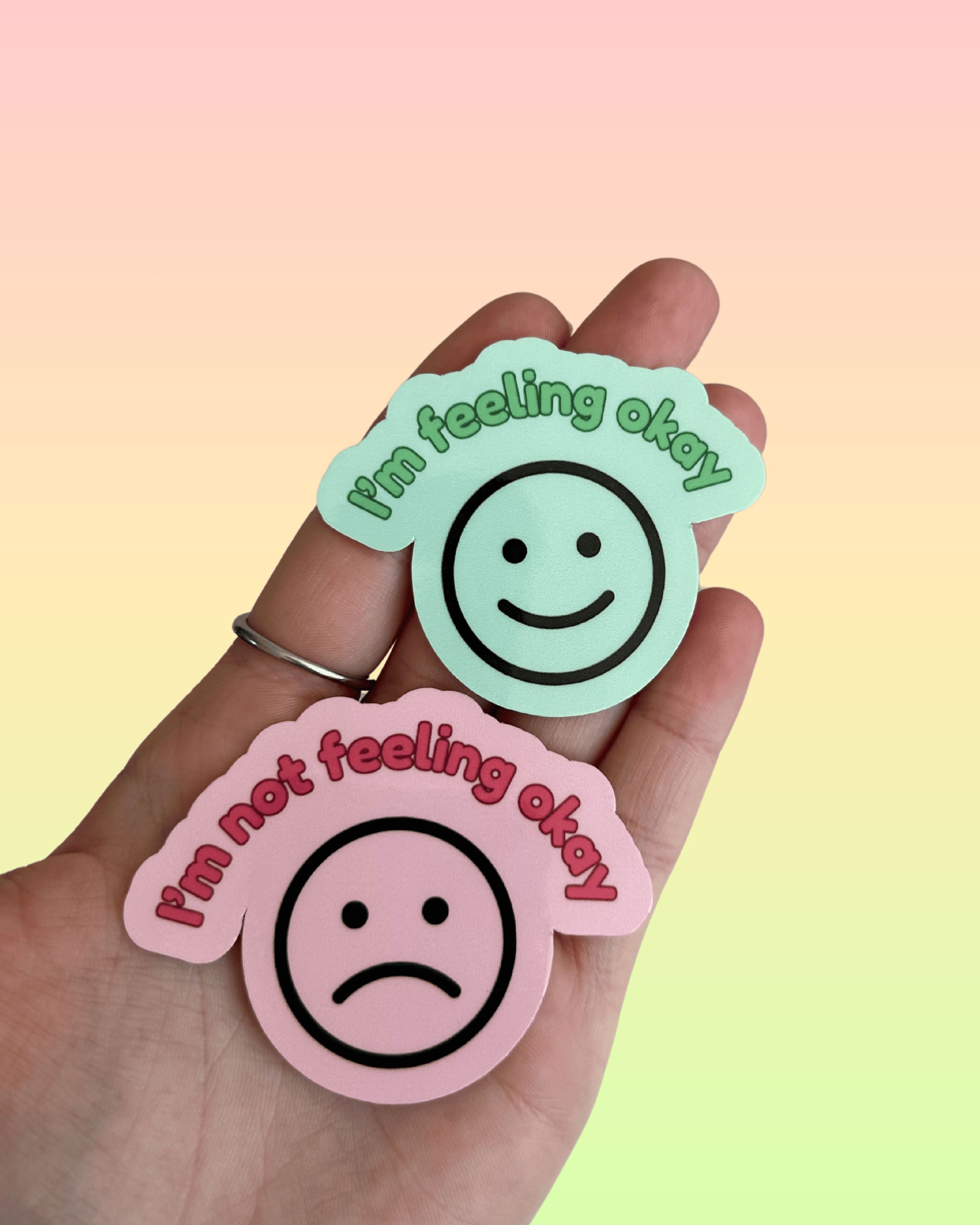 Sticker Freteling I’m Feeling Okay / Not Okay Sticker Pack – Reminders by Amber