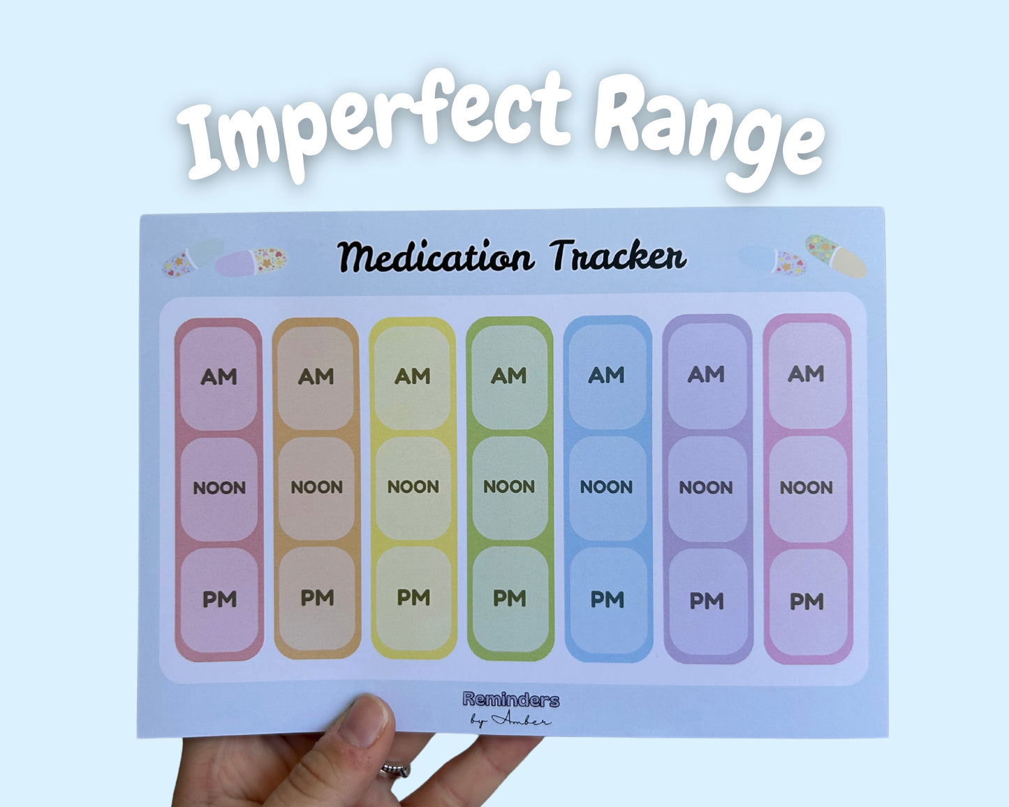 Weekly Medication Notepad - Imperfect Range