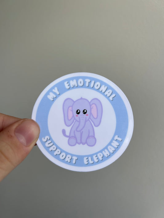 My Emotional Support Elephant Sticker