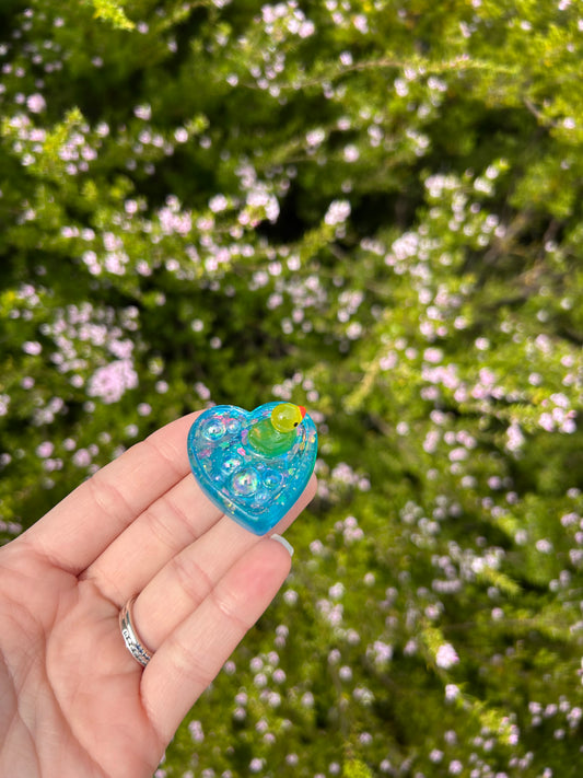 Ducky & Bubbles Worry Stone Trinket | Design 1