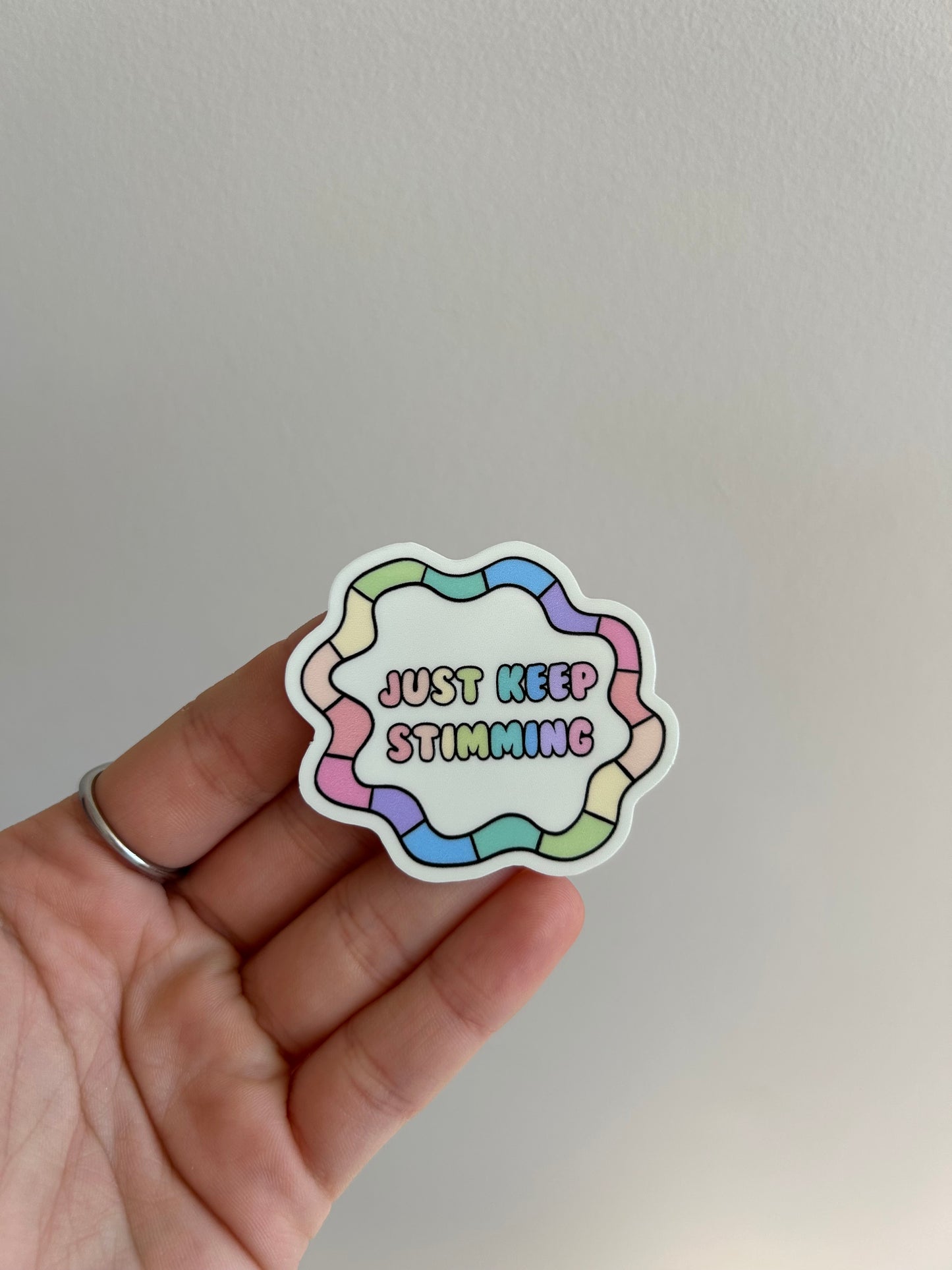 Just Keep Stimming Sticker