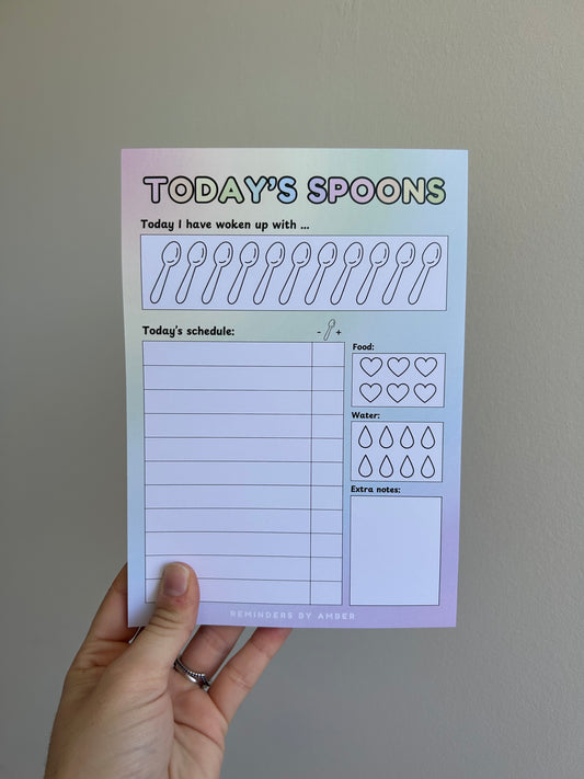 Daily Spoon Schedule Notepad