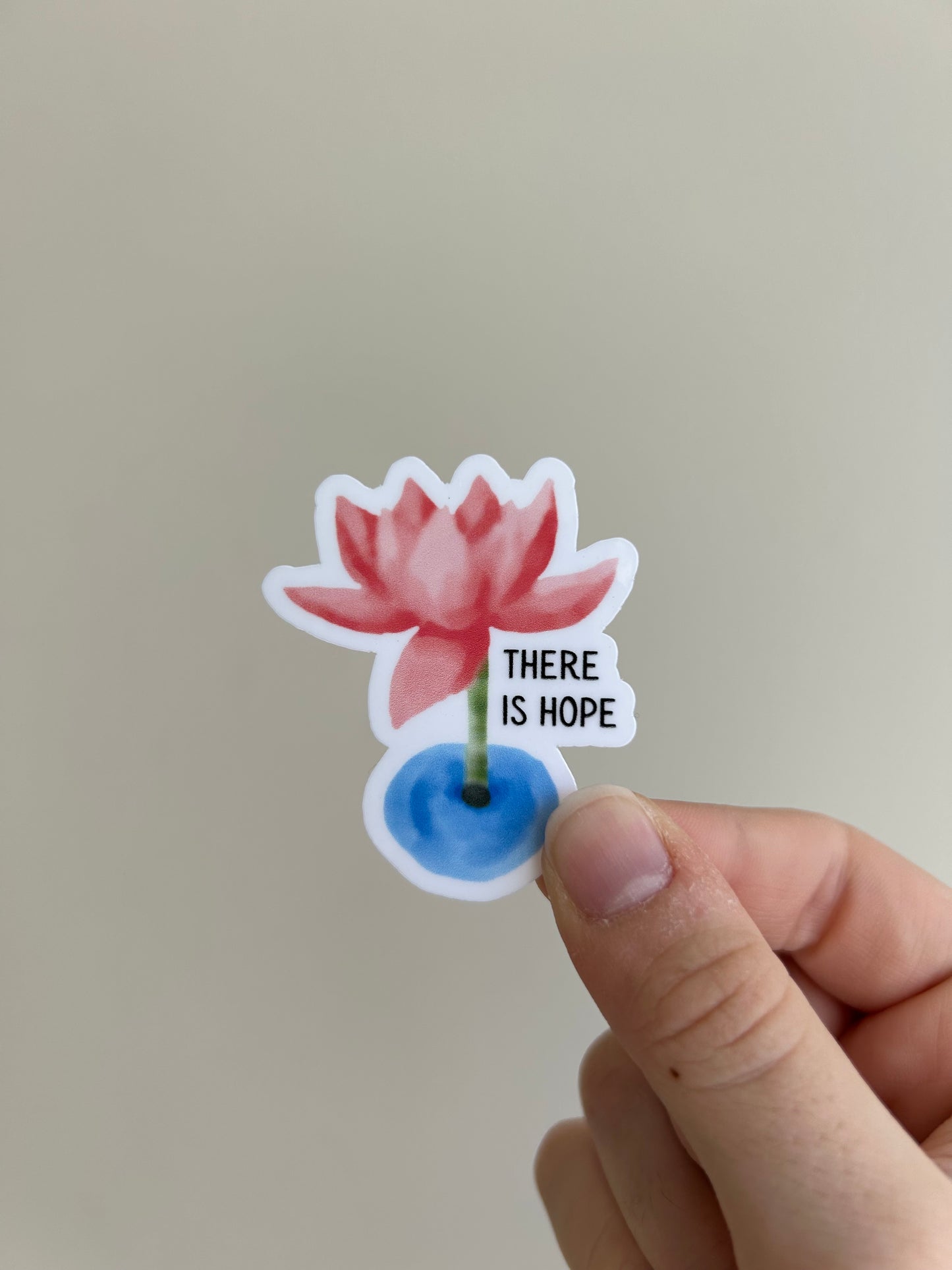 There is Hope Lotus Sticker