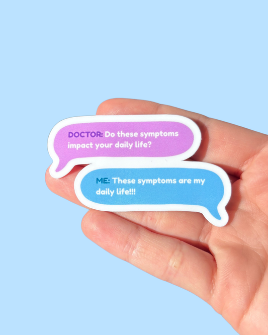 Daily Symptoms Text Message Sticker