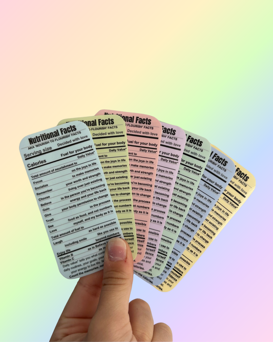 'Nutritional Fact' Label Cover Stickers (Water Resistant)