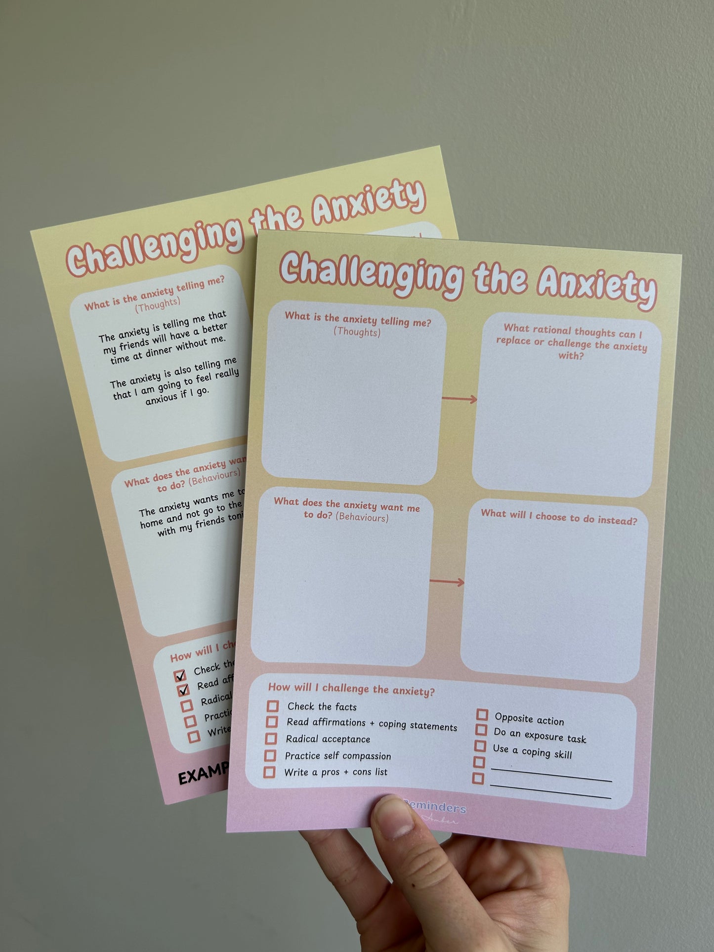 Challenging the Anxiety Notepad