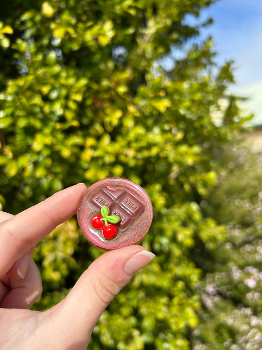 Cherry Chocolate Micro Circle Trinket