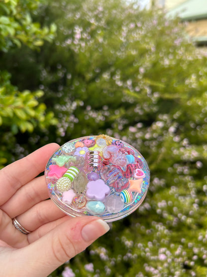 Rainbow Glimmers Large Spiral Trinket | Design 2