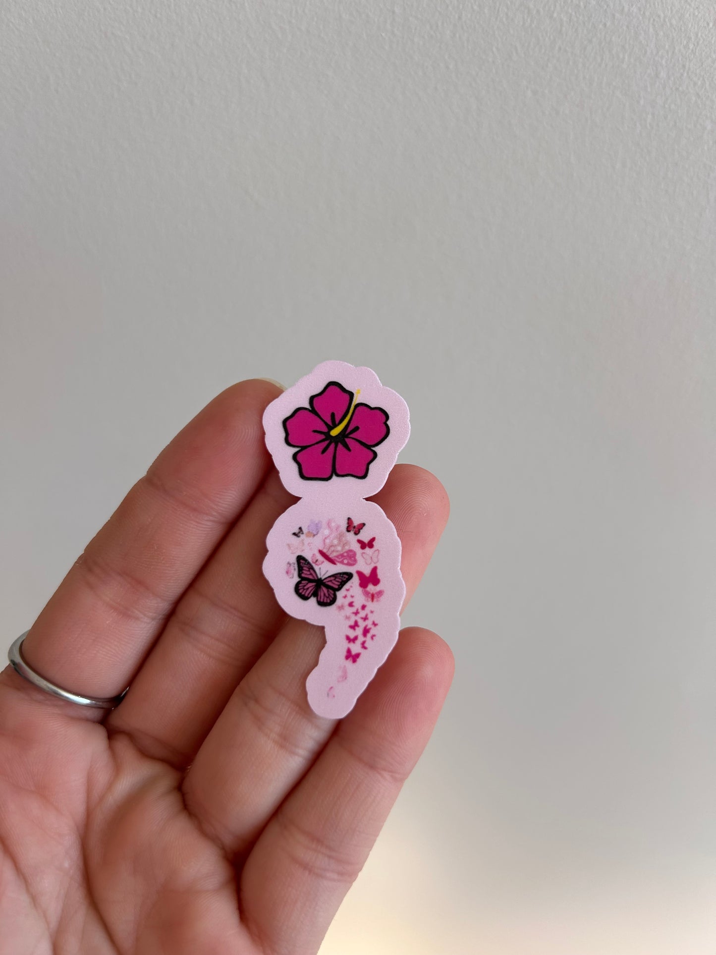 Semi Colon Flower Sticker