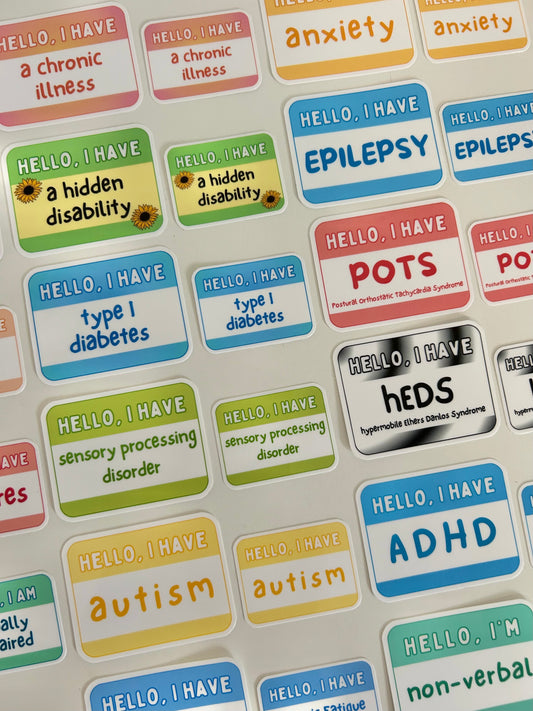 Mini Medical ID Stickers