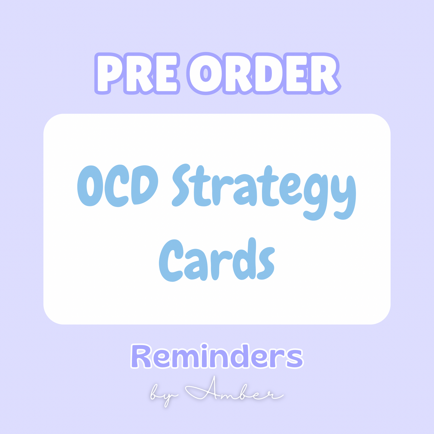 OCD Strategy Cards - PRE ORDER