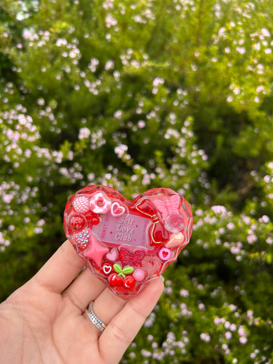 ‘Self Love Club’ Small Heart Trinket