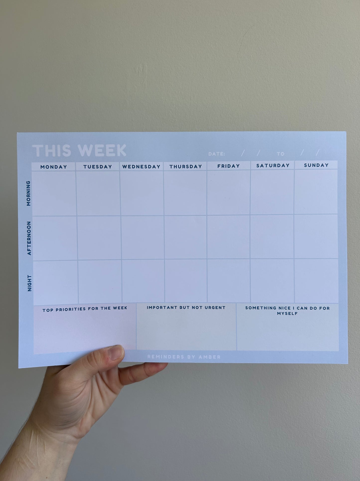 Weekly Planner Notepad