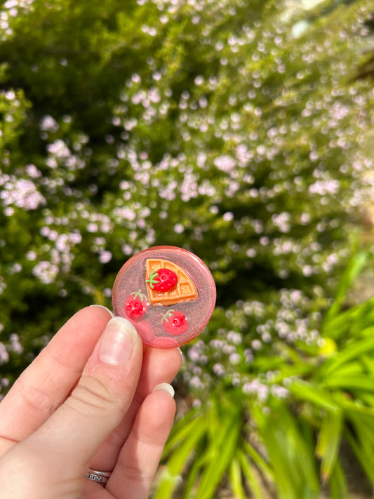 Strawberry Waffles Micro Circle Trinket
