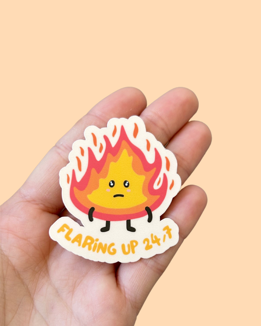 Flaring Up 24/7 Sticker