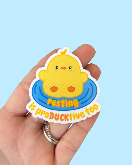 Resting is ProdDUCKtive Sticker