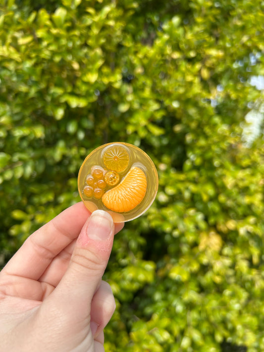 Orange Fruit Mini Circle Trinket