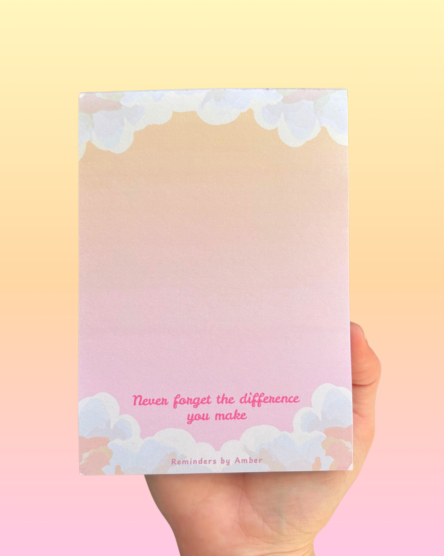 Never Forget The Difference You Make Notepad