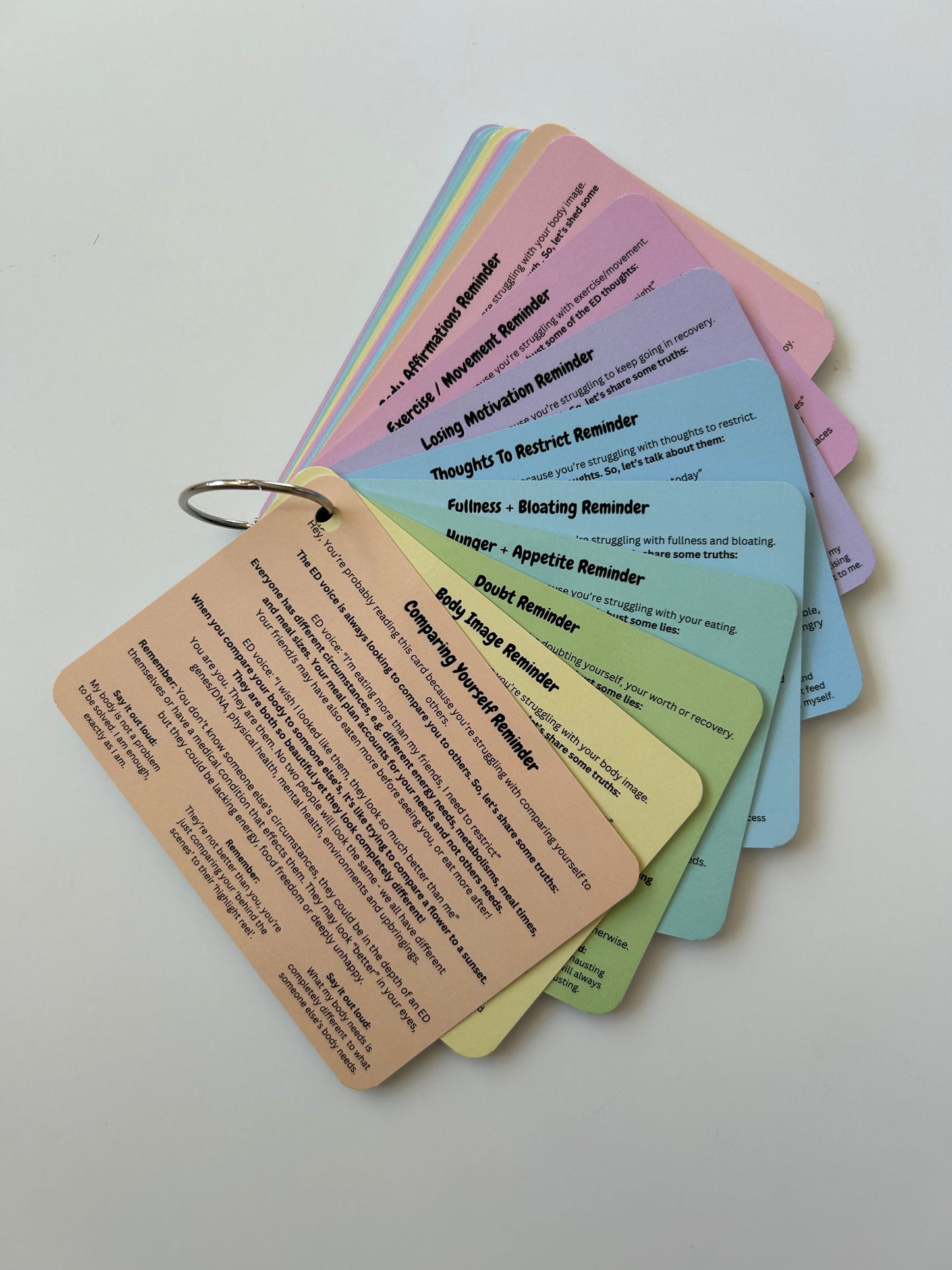 Eating Disorder Recovery Reminder Cards