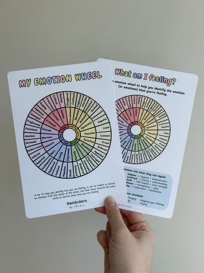 My Emotions + Emotion Wheel Prints (Imperfect Range)