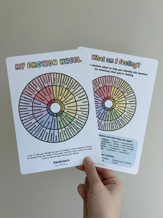 My Emotions + Emotion Wheel Prints (Imperfect Range)