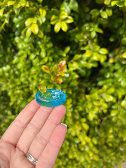 Ducky & Bubbles Worry Stone Trinket | Design 4