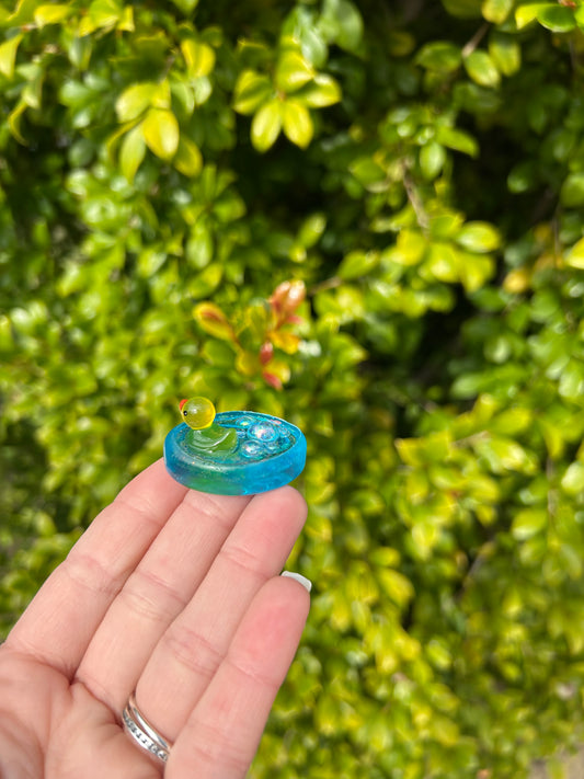 Ducky & Bubbles Worry Stone Trinket | Design 4