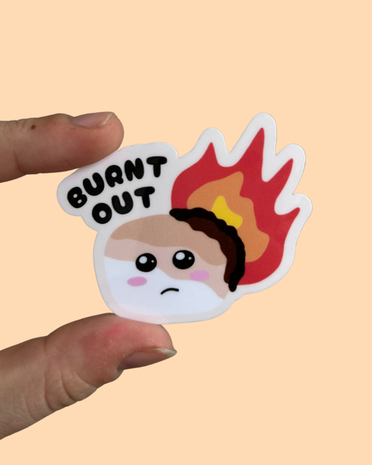 Burnt Out Marshmallow Sticker