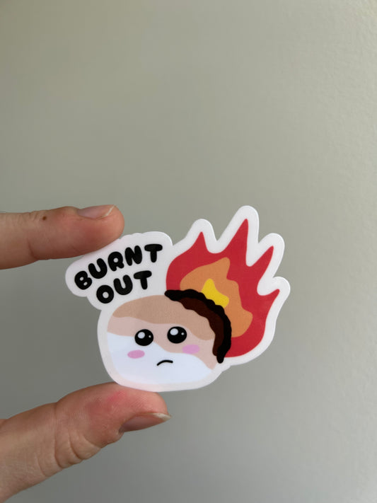 Burnt Out Marshmallow Sticker