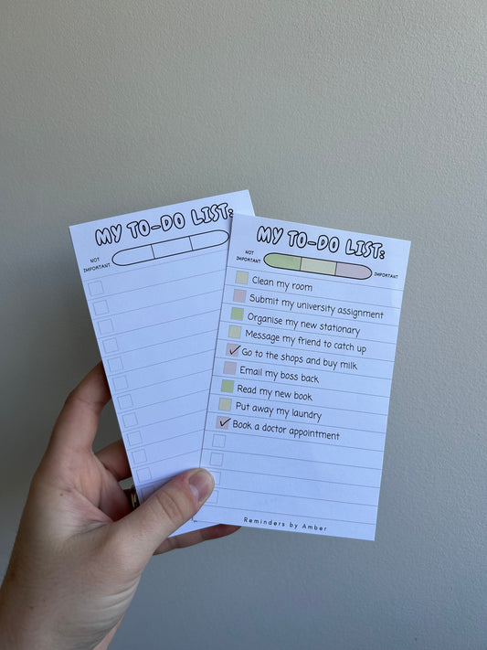 Organised To-Do List Notepad