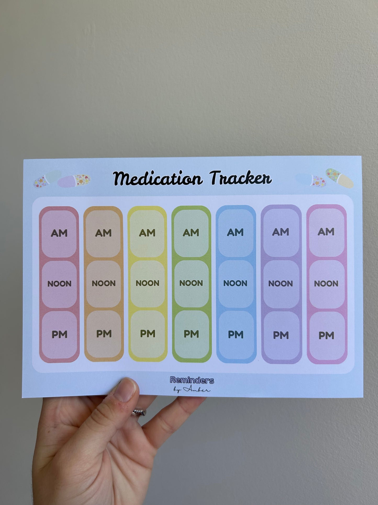 Weekly Medication Tracker Notepad