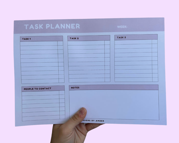 Task Planner Notepad – Reminders by Amber