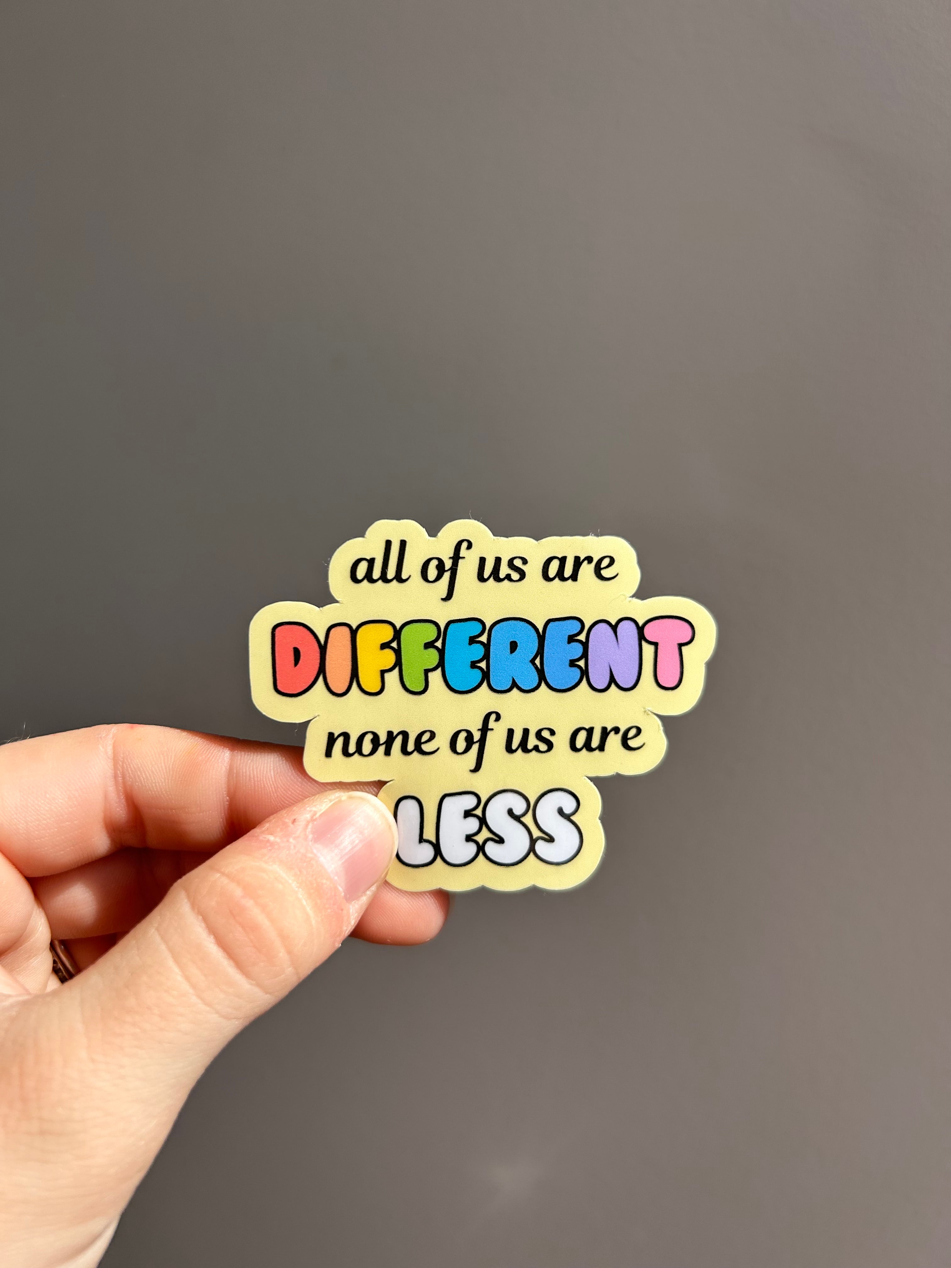 Different Not Less Sticker – Reminders by Amber