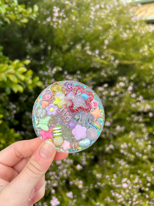 Rainbow Glimmers Large Spiral Trinket | Design 2